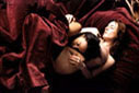 Camille and Petra under covers